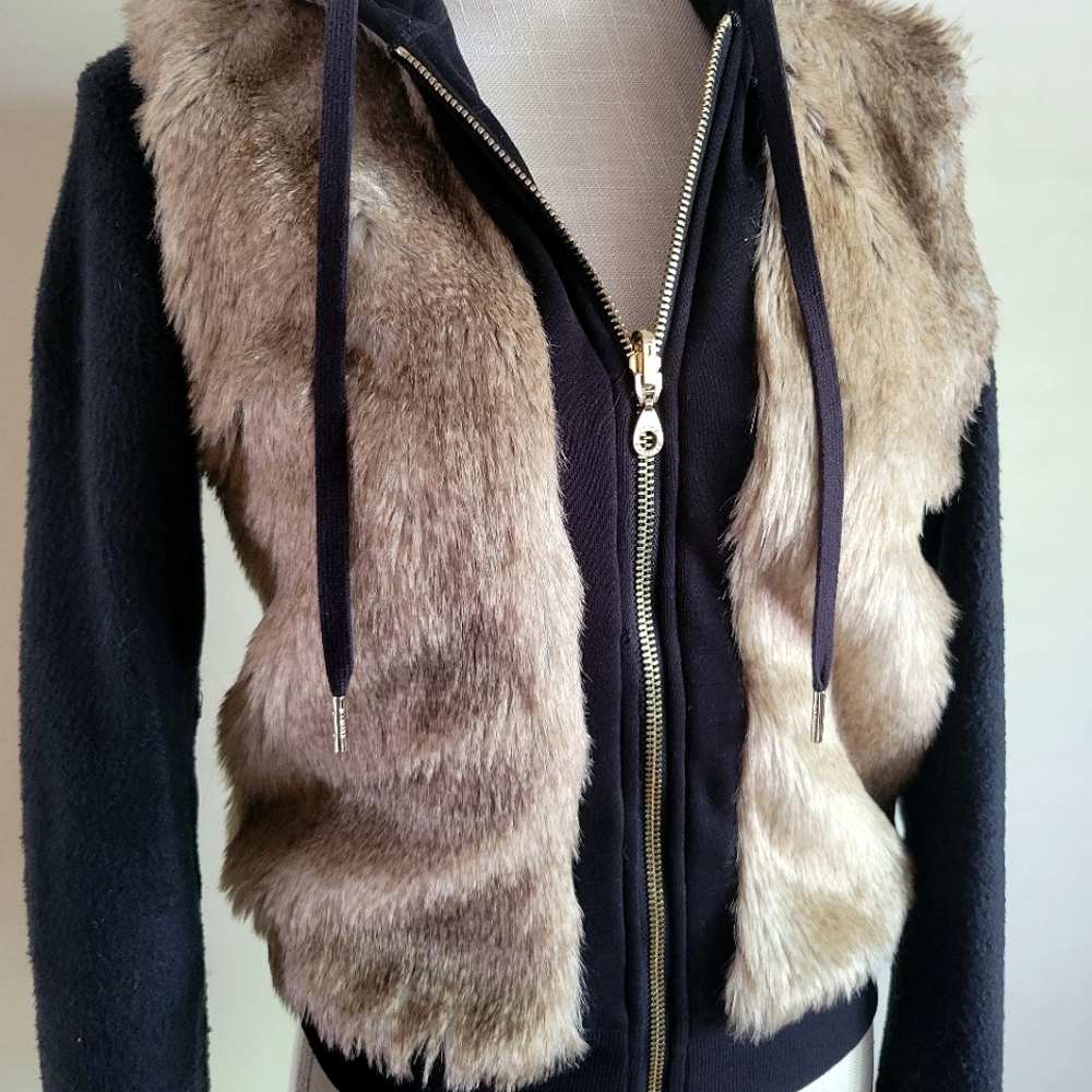Juicy Couture reversible faux fur hoodie
